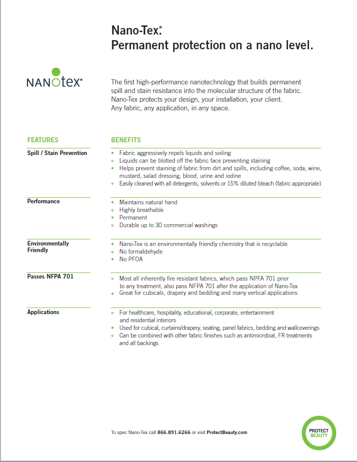Nano-Tex. ® Permanent protection on a nano level.