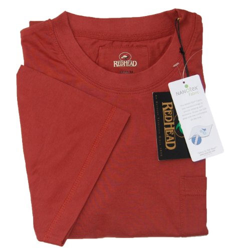 Nano-Tex RedHead Pocket T-Shirts for Men (XX-Large, Wine)